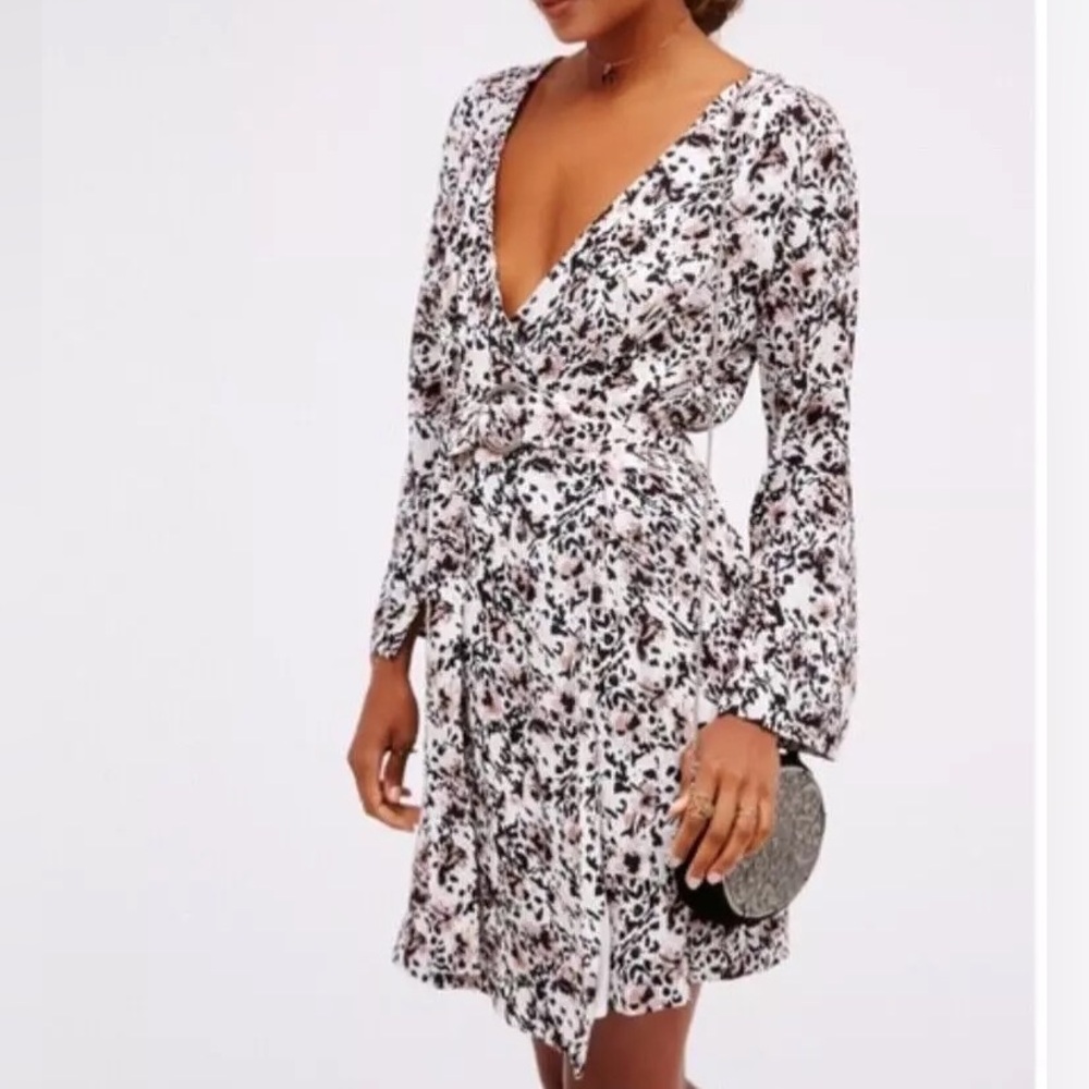Free People Anaise Floral Wrap Dress